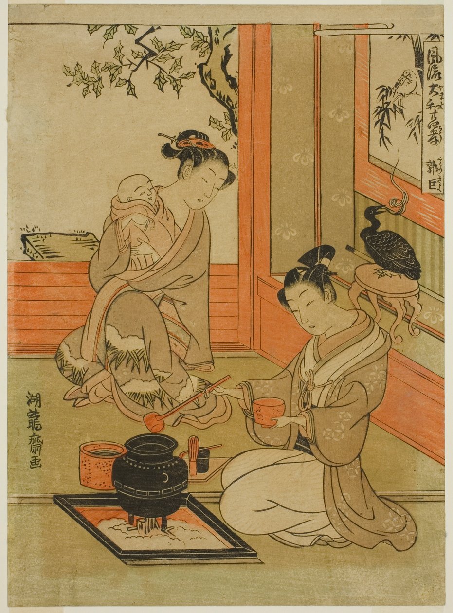 Kakkyo (in cinese: Guo Ju), dalla serie "Versioni giapponesi alla moda dei ventiquattro paragoni della pietà filiale (Furyu Yamato nijushiko)". da Isoda Koryusai