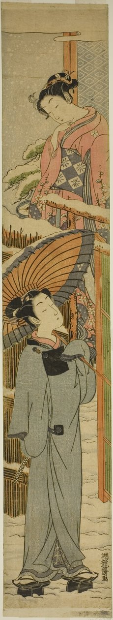 Guardando attraverso il cancello da Isoda Koryusai