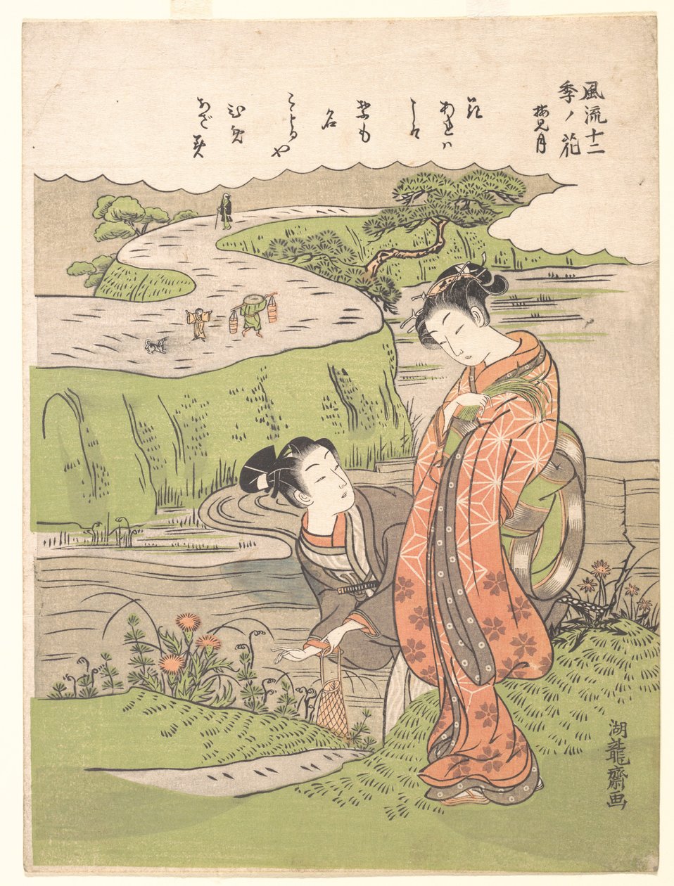 Mese delle prugne: secondo mese da Isoda Koryusai