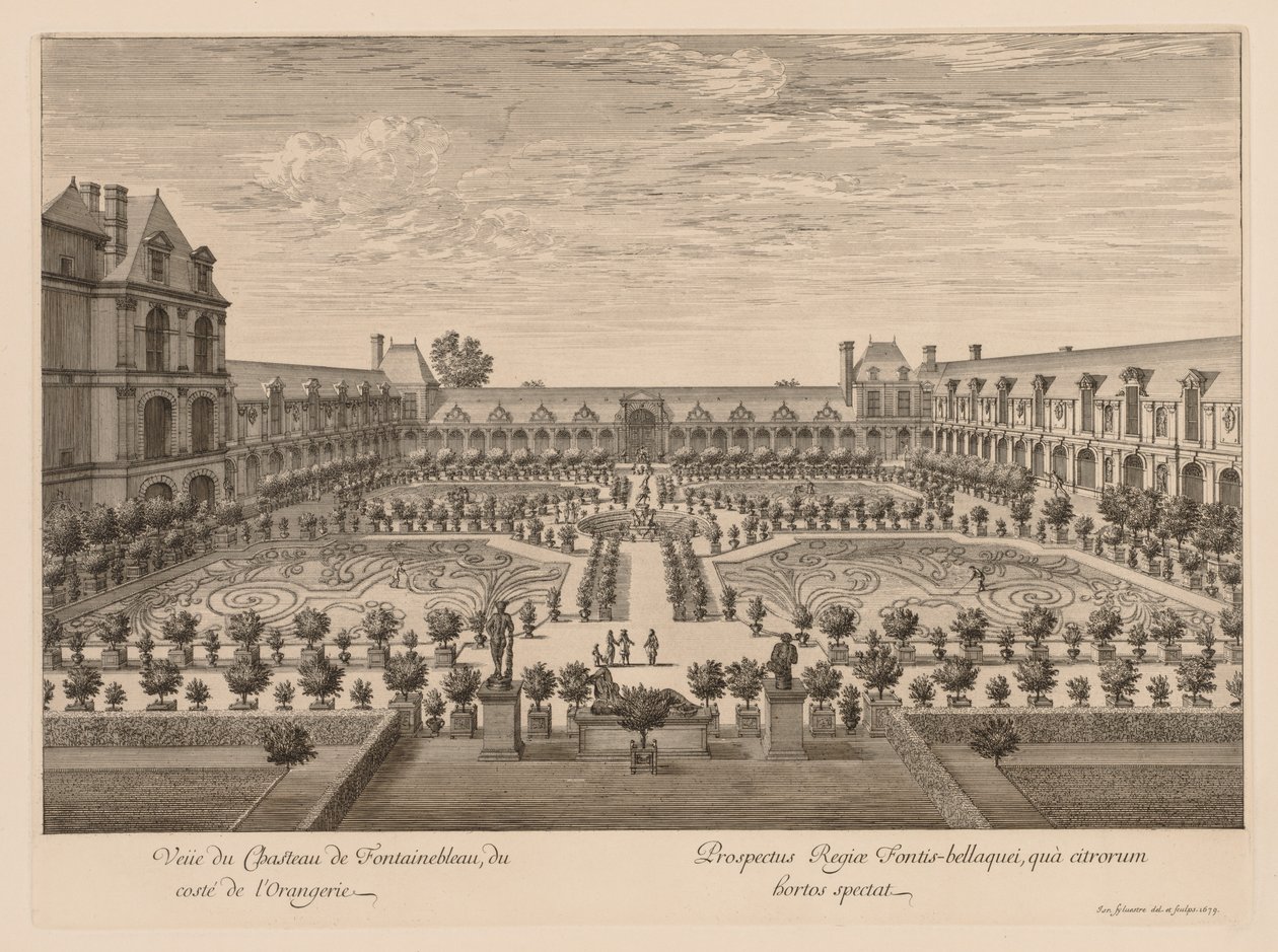 Veduta del Castello di Fontainebleau, dall