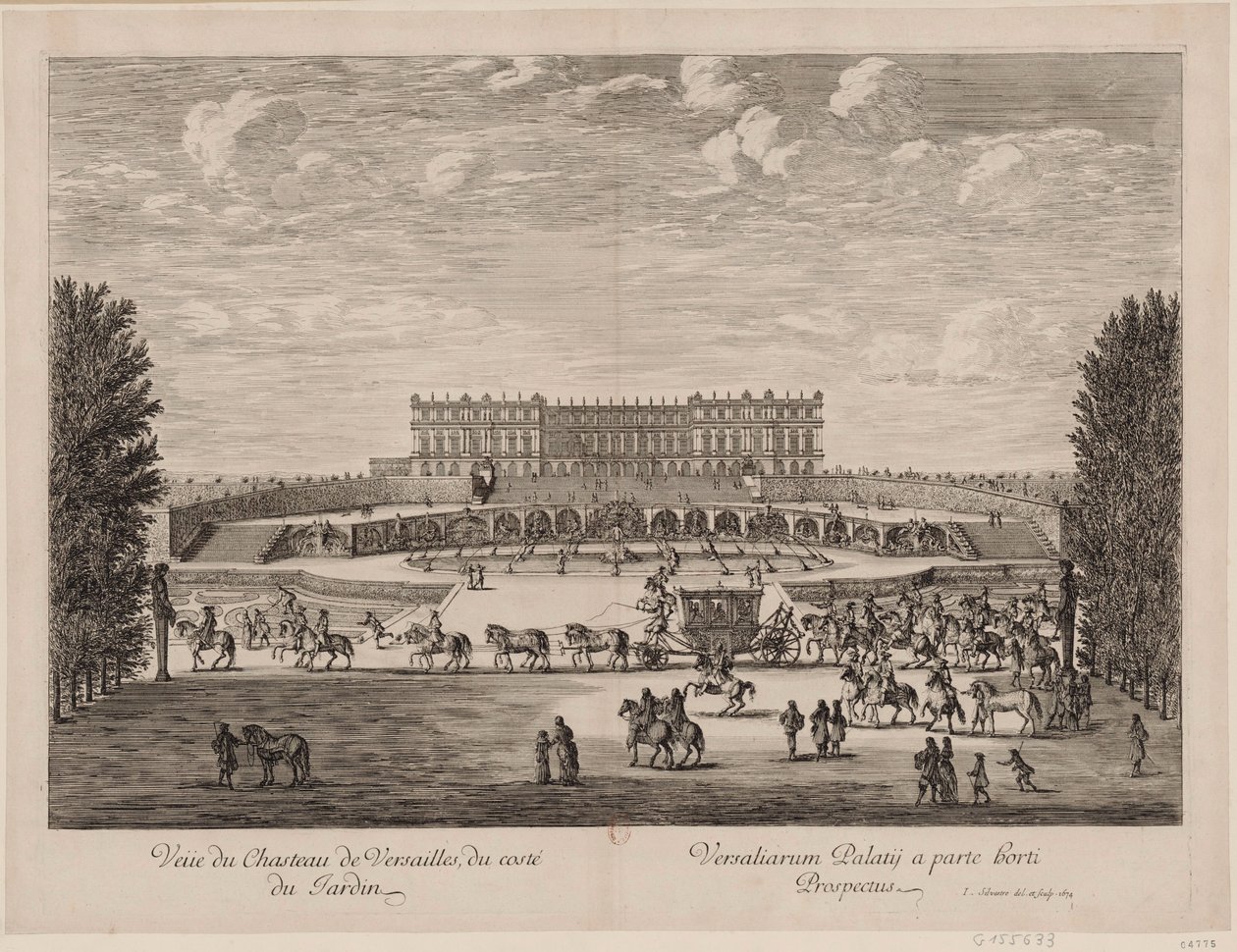 Vista del Palazzo di Versailles dal Giardino da Israël Silvestre