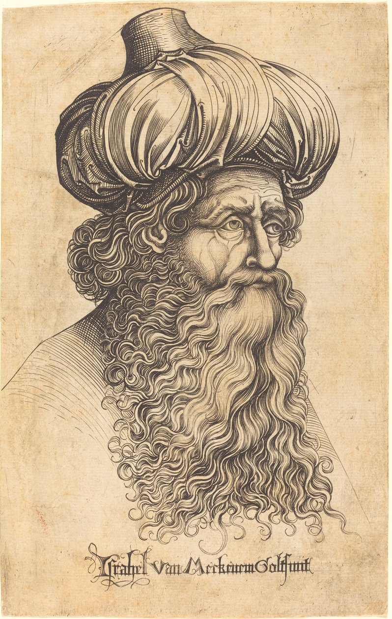 Testa di un uomo anziano, c. 1480-1490 da Israhel van Meckenem