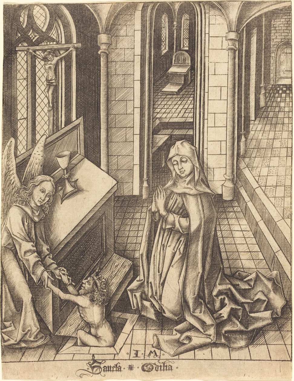 Santa Ottilia da Israhel van Meckenem