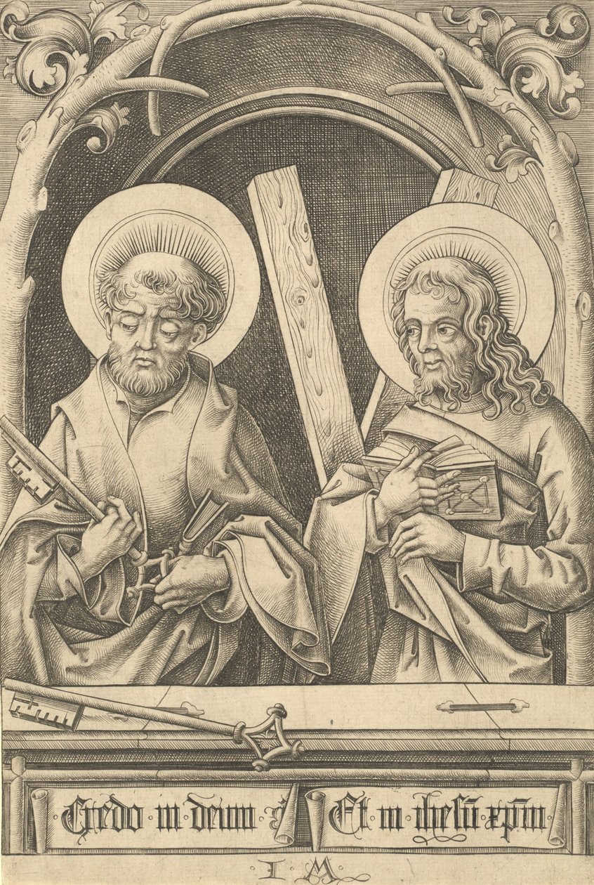 Santi Pietro e Andrea, c. 1480-1485 da Israhel van Meckenem