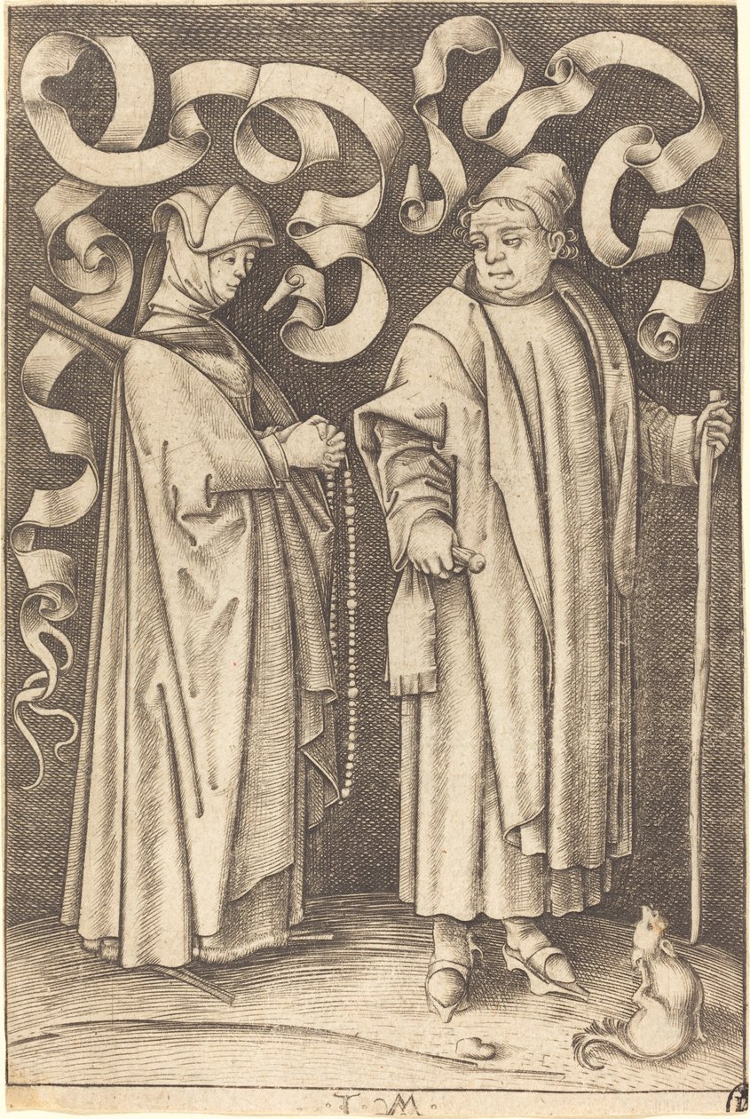 I fedeli, c. 1495-1503 da Israhel van Meckenem