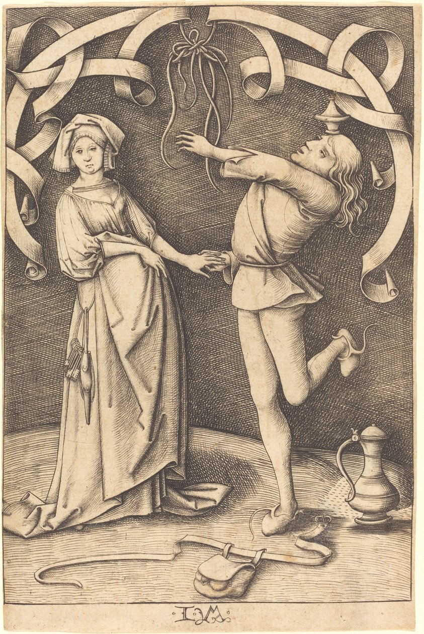 Il giocoliere e la donna, ca. 1495-1503 da Israhel van Meckenem