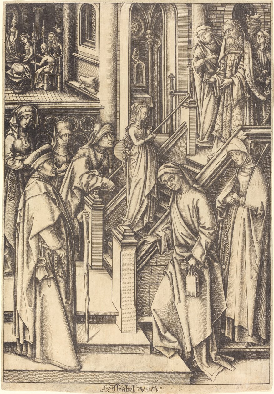 Presentazione della Vergine da Israhel van Meckenem after Hans Holbein the Elder