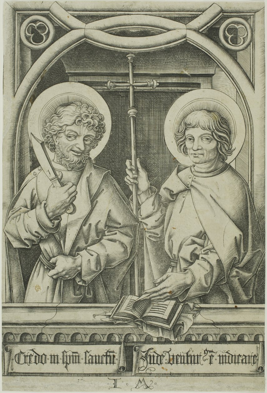 San Bartolomeo e san Filippo da I dodici apostoli da Israhel van Meckenem the younger