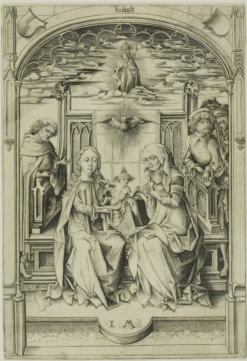 La Sacra Famiglia da Israhel van Meckenem the younger