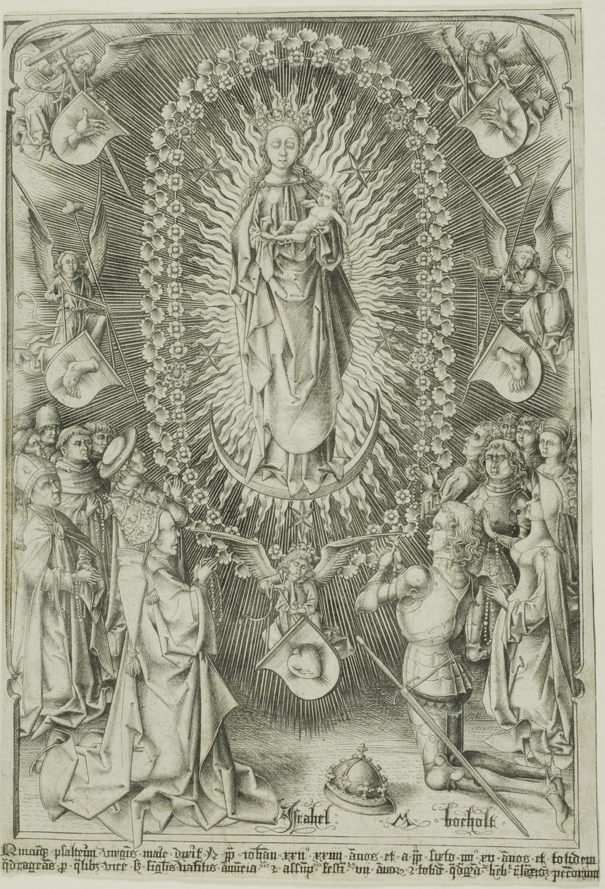 La Madonna del Rosario da Israhel van Meckenem the younger