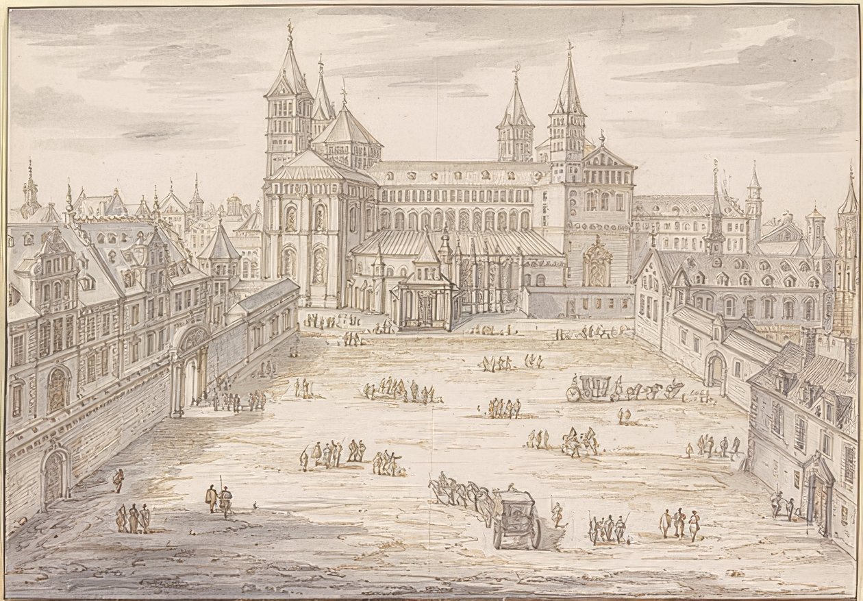 La cattedrale di Spira e il Palazzo Vescovile. 1621 da Israël Silvestre