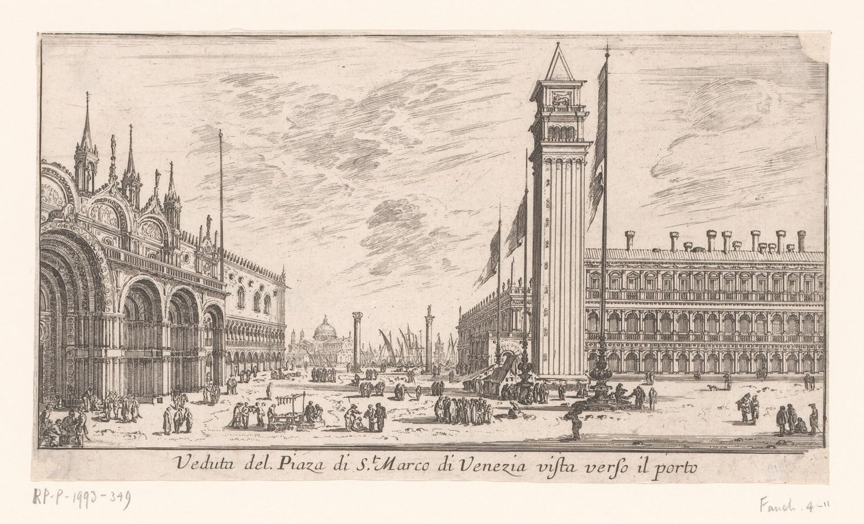 Veduta di Piazza San Marco a Venezia (Vedute di Roma e Venezia) da Israël Silvestre