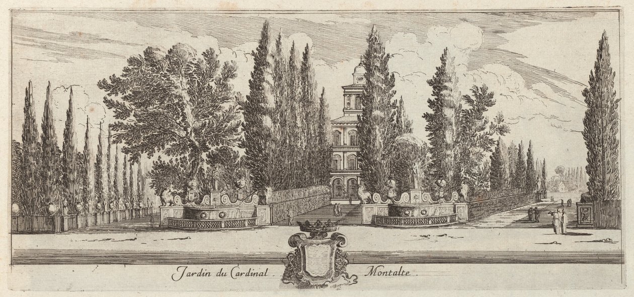 Giardino del Cardinale Montalte da Israël Silvestre