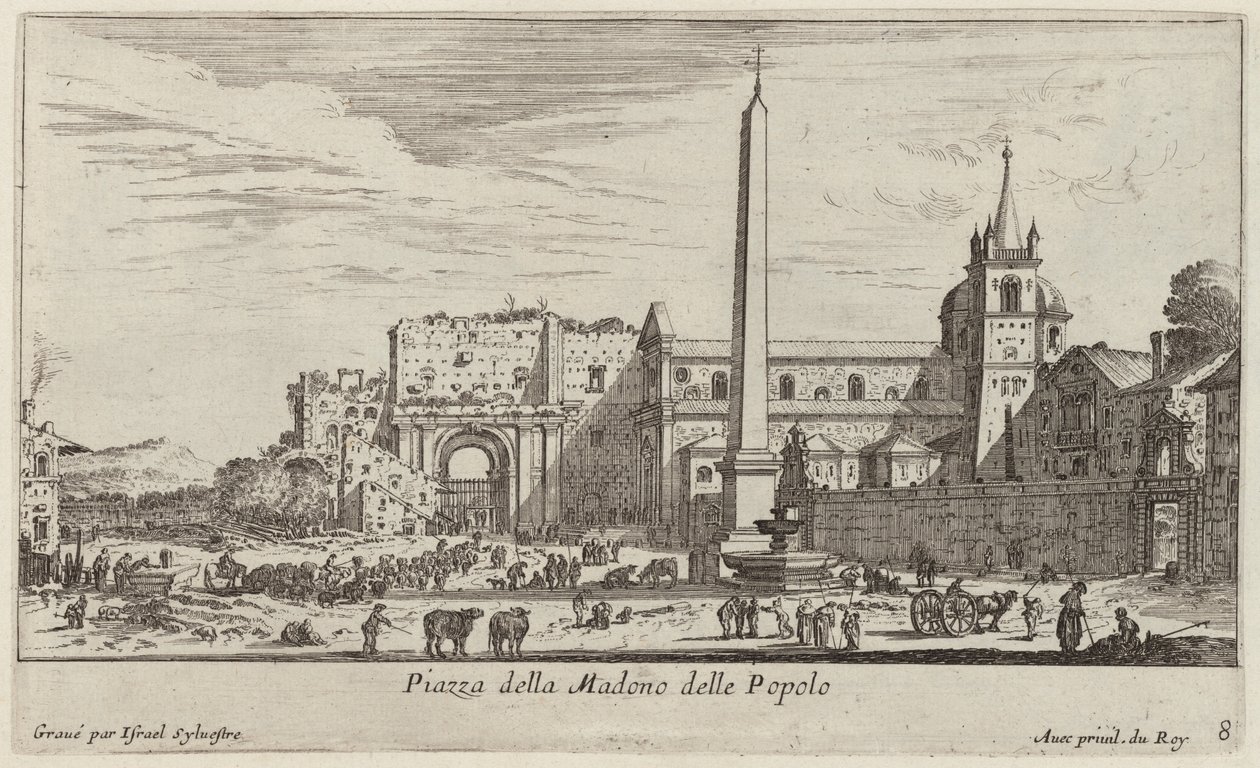 Piazza della Madonna delle Popolo da Israël Silvestre