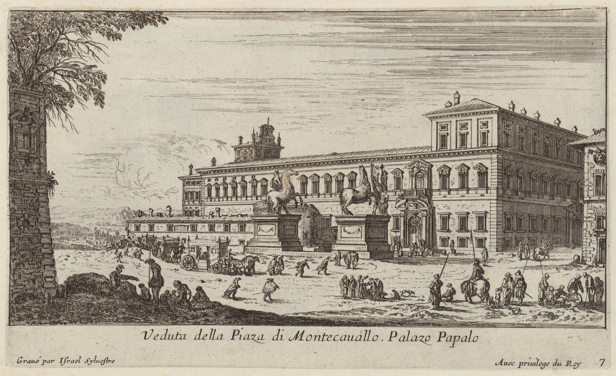 Veduta della Piazza di Montecavallo da Israël Silvestre