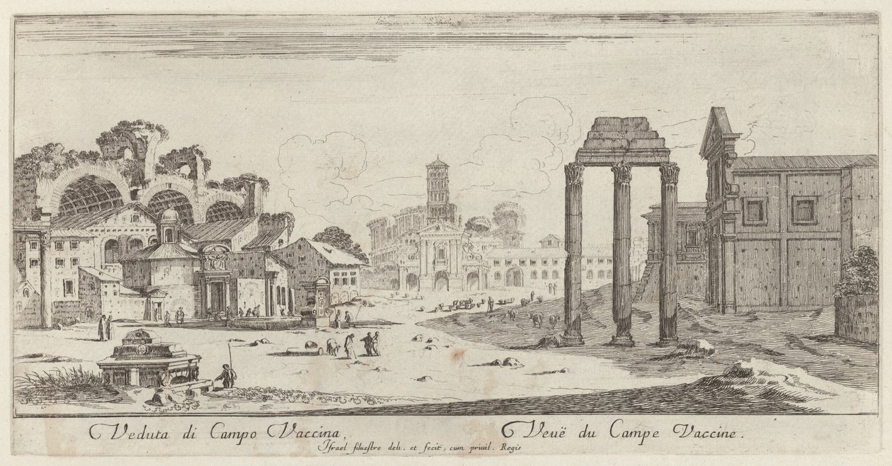 Veduta di Campo Vaccino da Israël Silvestre