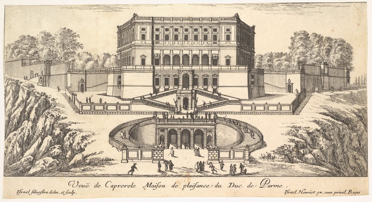 Veduta di Caprarola, da una serie di quindici vedute d