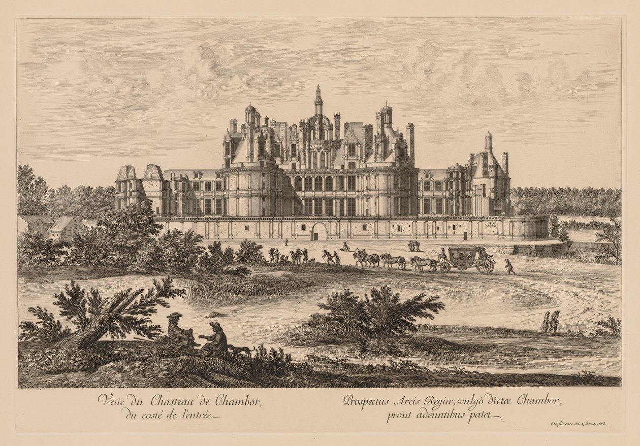 Vista del Castello di Chambord, dal lato dell
