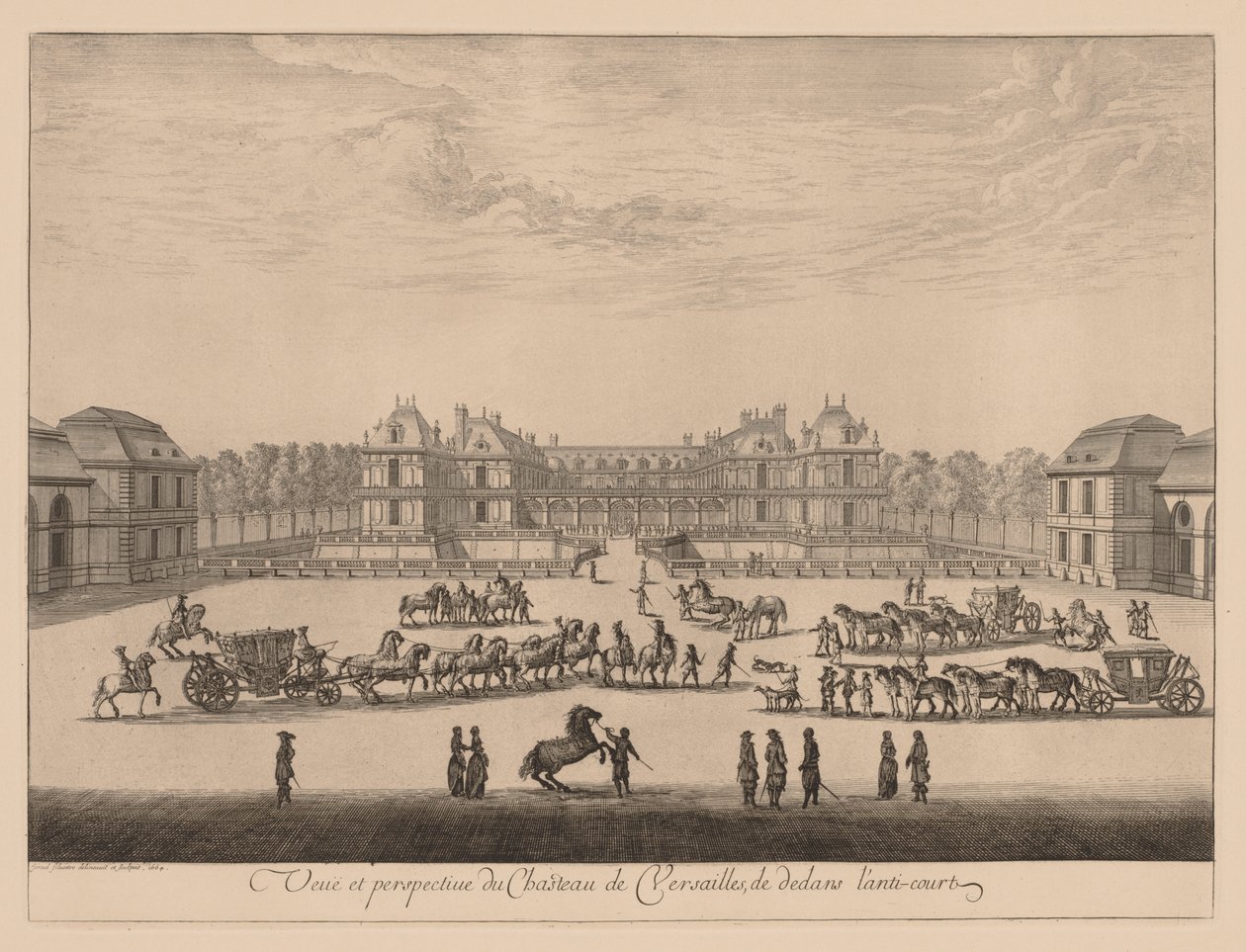 Veduta e prospettiva del Castello di Versailles, dall