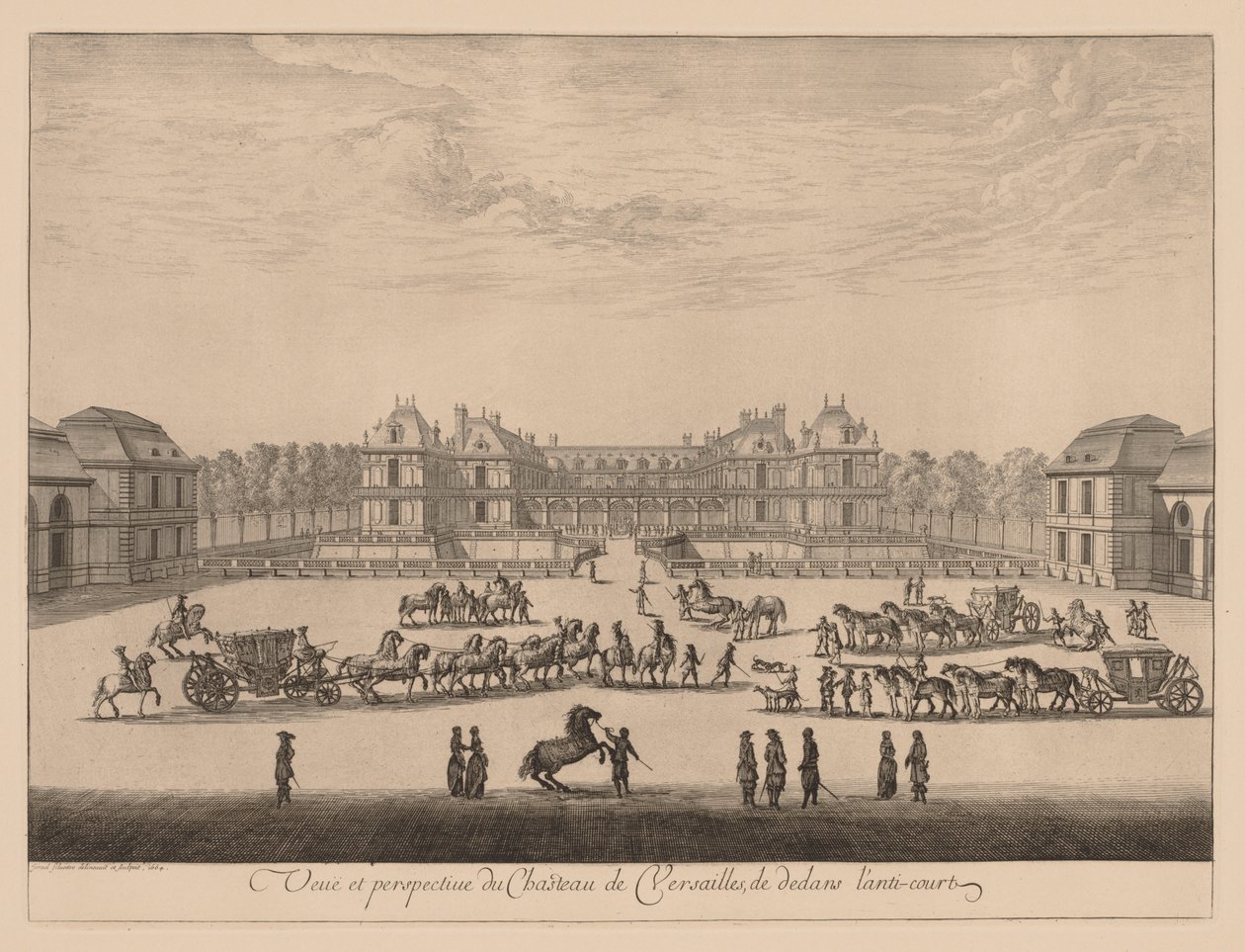 Vista e prospettiva del Castello di Versailles, dall