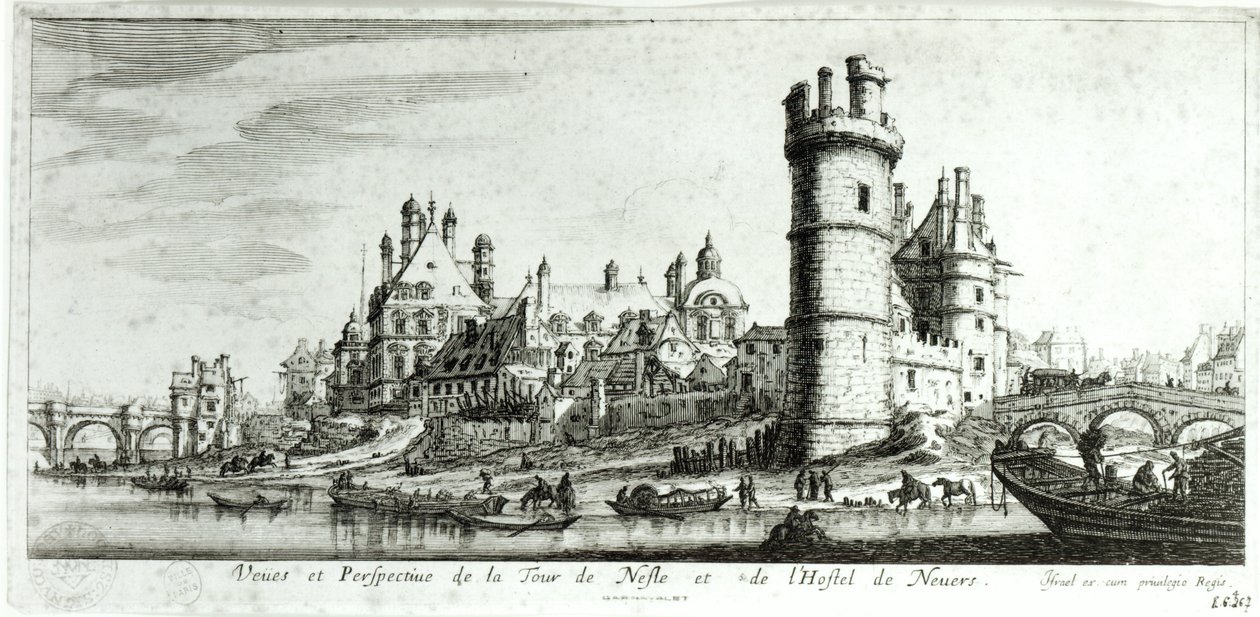 Vista prospettica della Tour de Nesle e dell
