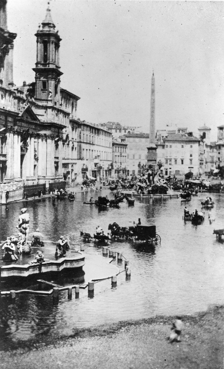 Piazza Navona, Roma, c.1865 da Italian Photographer