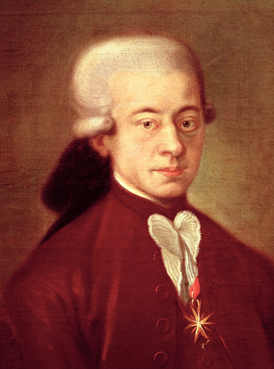 Ritratto di Wolfgang Amadeus Mozart (1756-1791) dopo il 1770 (dettaglio) da Italian School