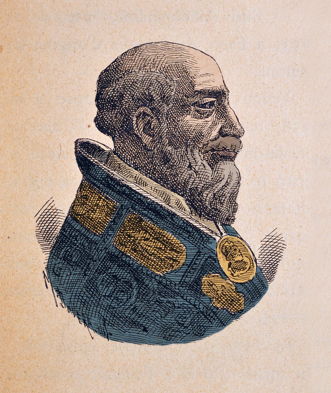 Ritratto del Papa Gregorio XIV (1590-1591), 1898 (incisione con colorazione successiva) da Italian School