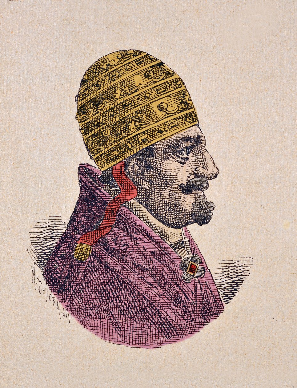 Ritratto di Papa Innocenzo XII (Innocenzo, Innocentius) (1691-1700), 1898 (incisione con colorazione successiva) da Italian School