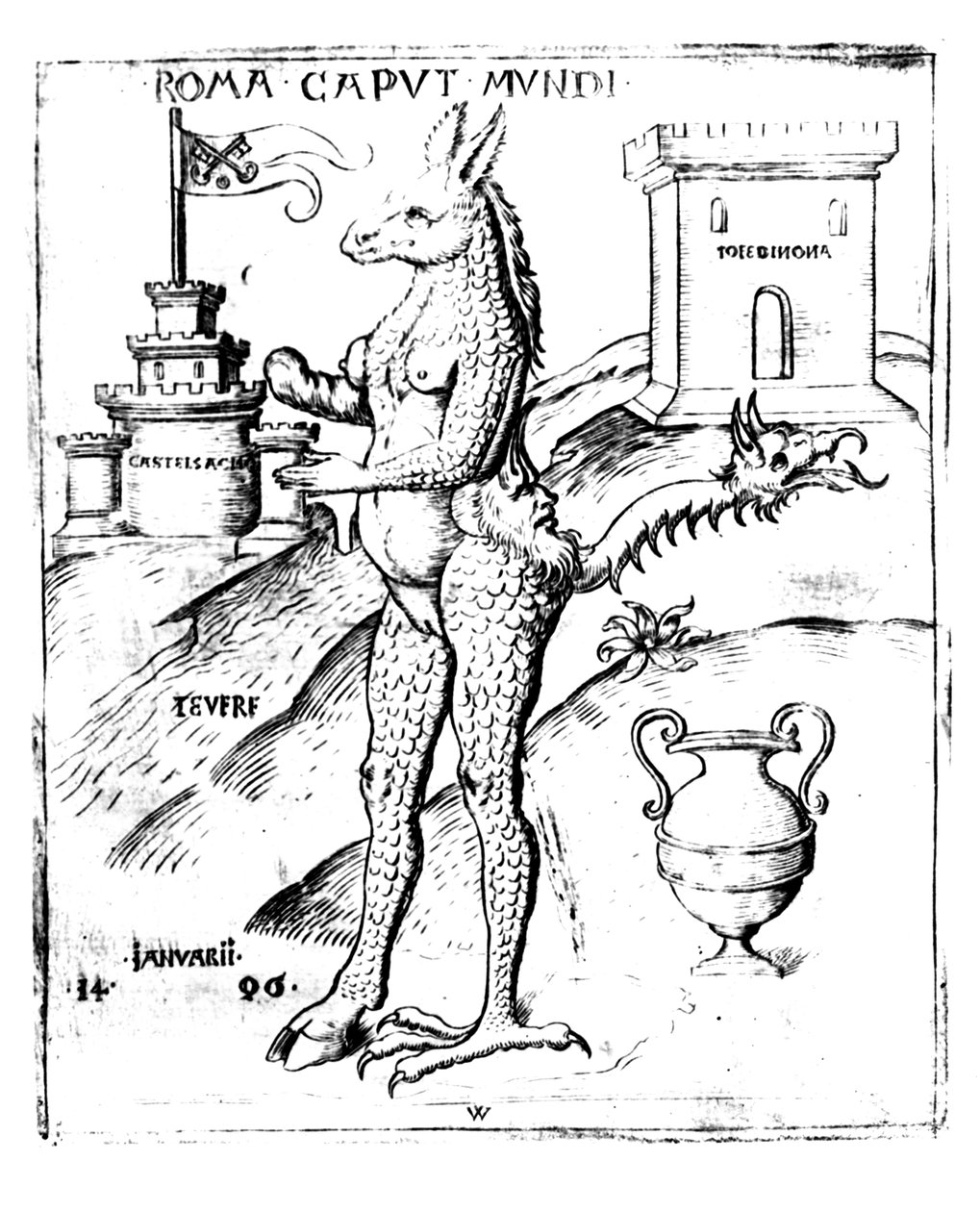 Roma, Capitale del Mondo, 1596 da Italian School
