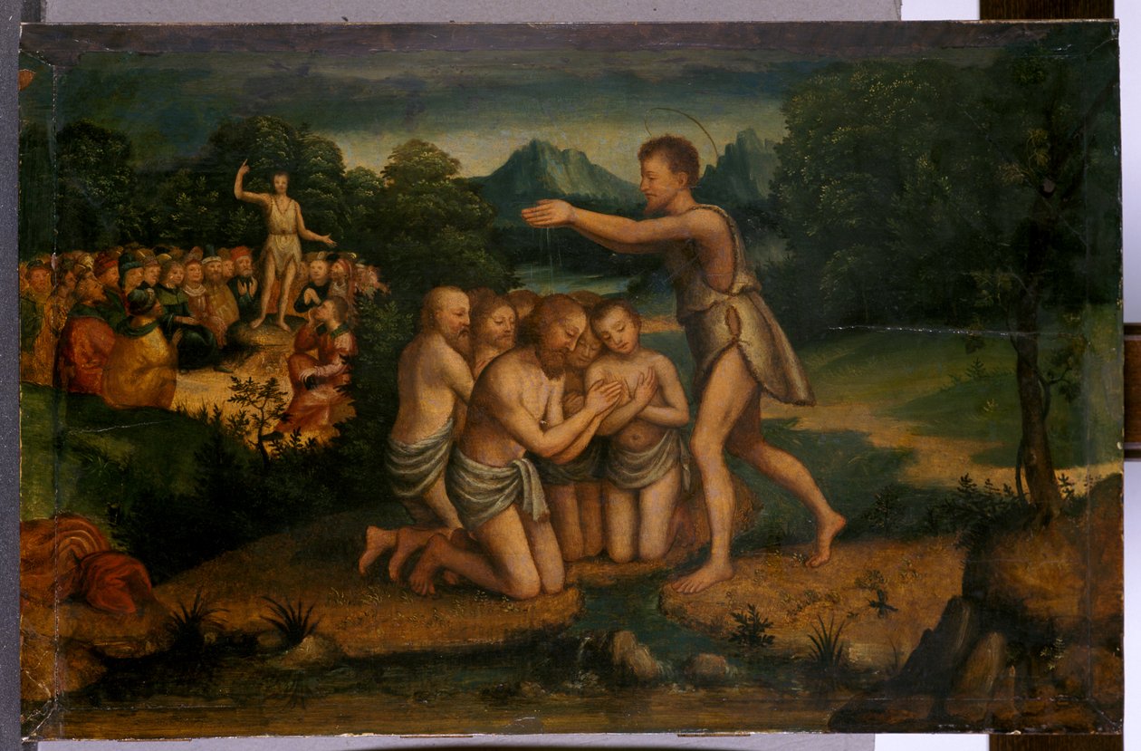 San Giovanni Predicante e Battezzante da Italian School