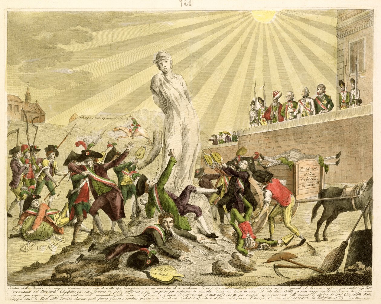 La Statua della Democrazia, 1799 da Italian School