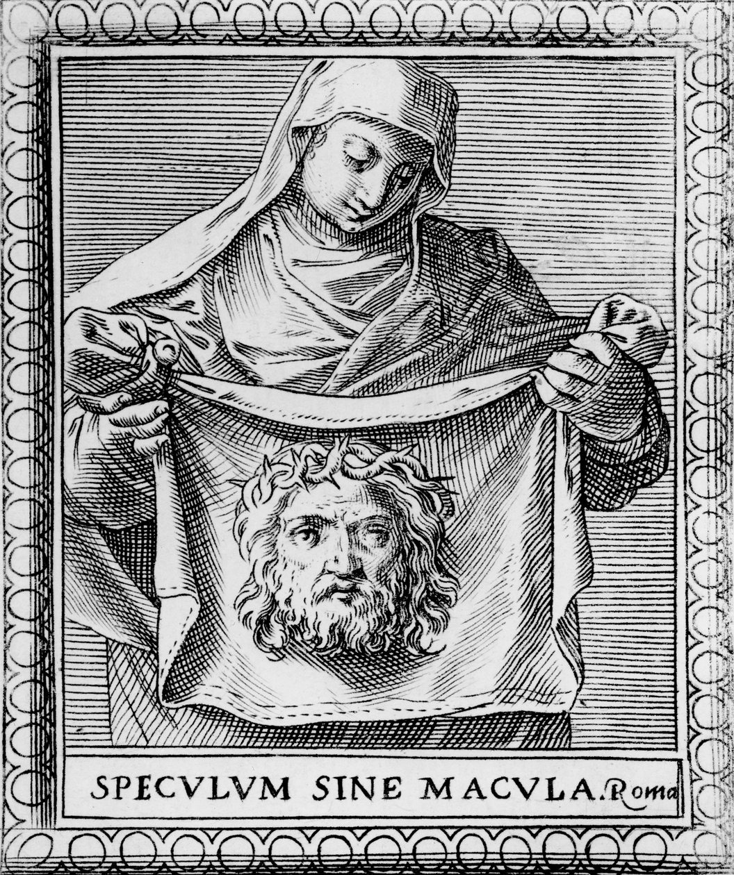 Il panno di Veronica, inciso da Roma da Italian School