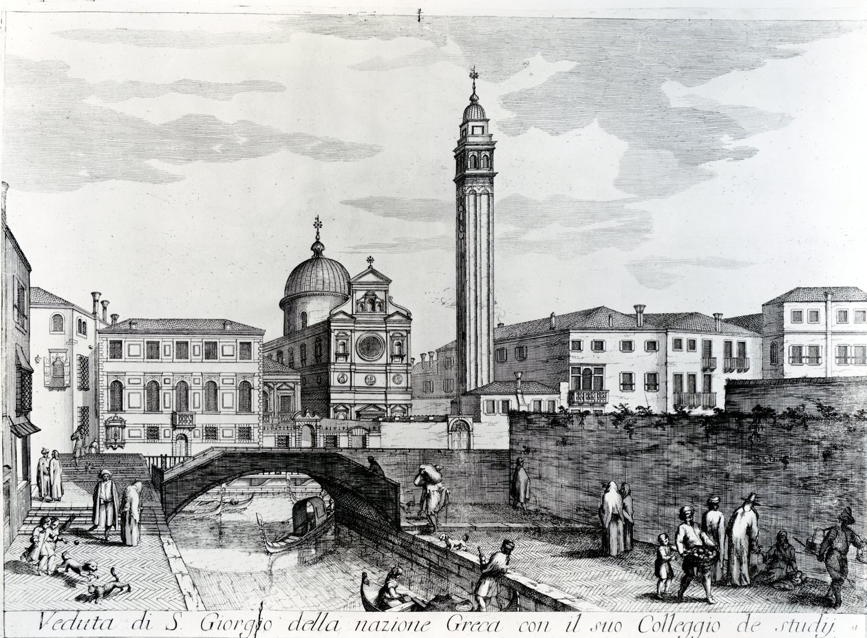Veduta di San Giorgio dei Greci e della Scuola Flanginiana, Venezia da Italian School