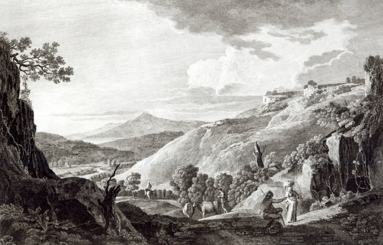 Veduta di Tarquinia e Corneto da Italian School