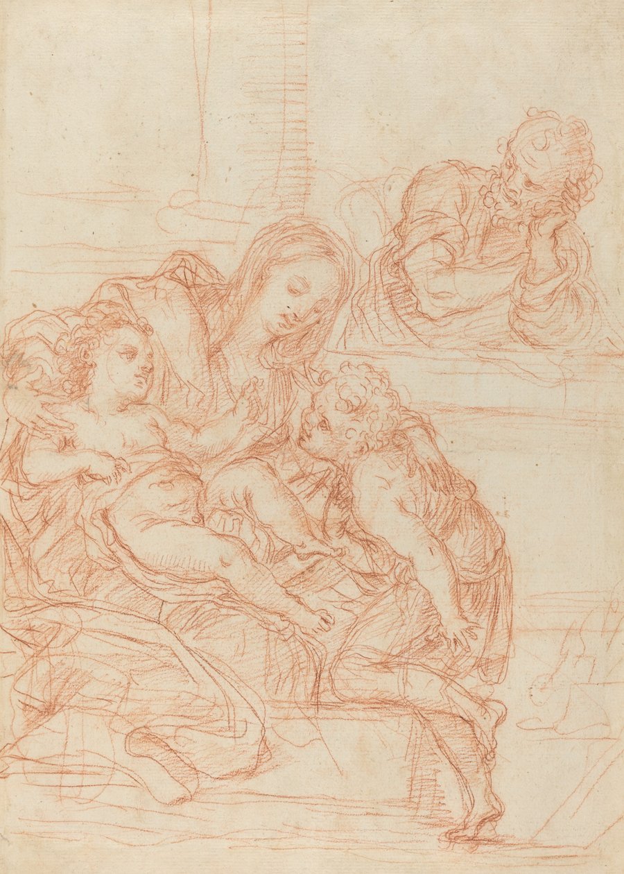 Madonna e Bambino con i Santi Giovanni e Giuseppe da Italian 17th Century