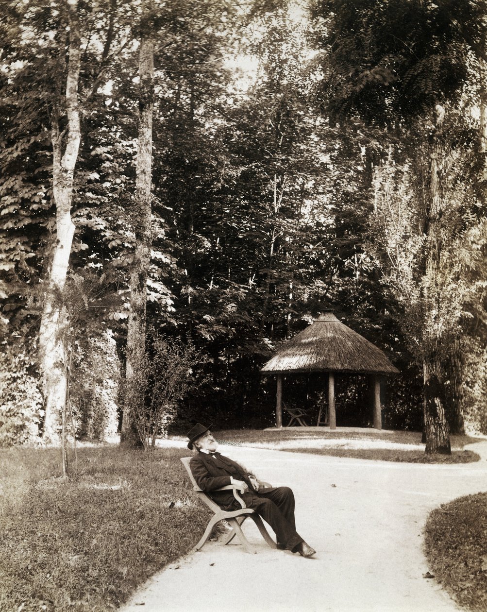 Giuseppe Verdi nel giardino di Villa Verdi, Sant