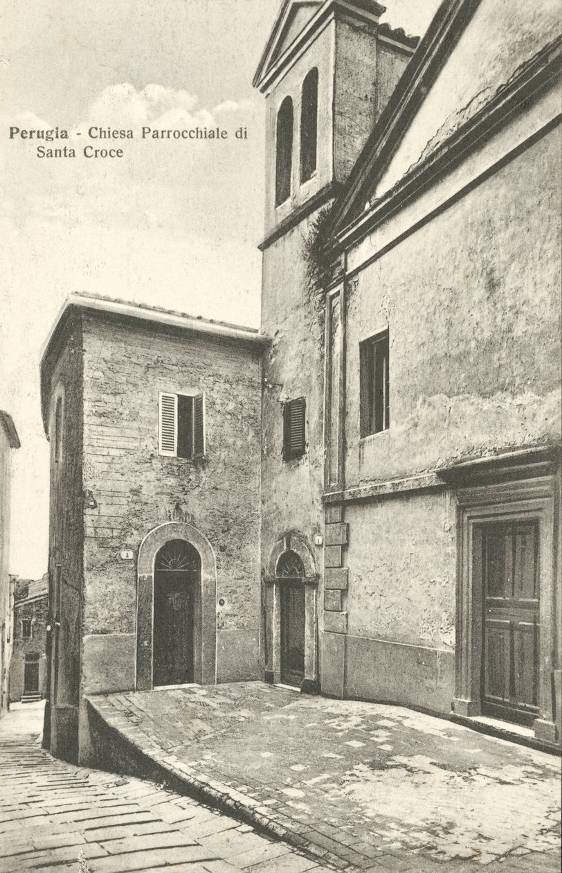 Perugia: Chiesa Parrocchiale di Santa Croce (b/w photo) da Italian Photographer