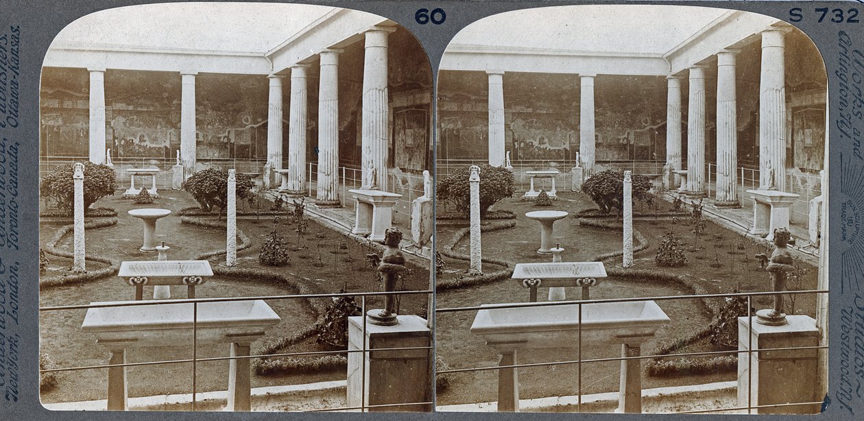 La Casa dei Vettii, Pompei, dalla Underwood Travel Library, 1895 da Italian Photographer