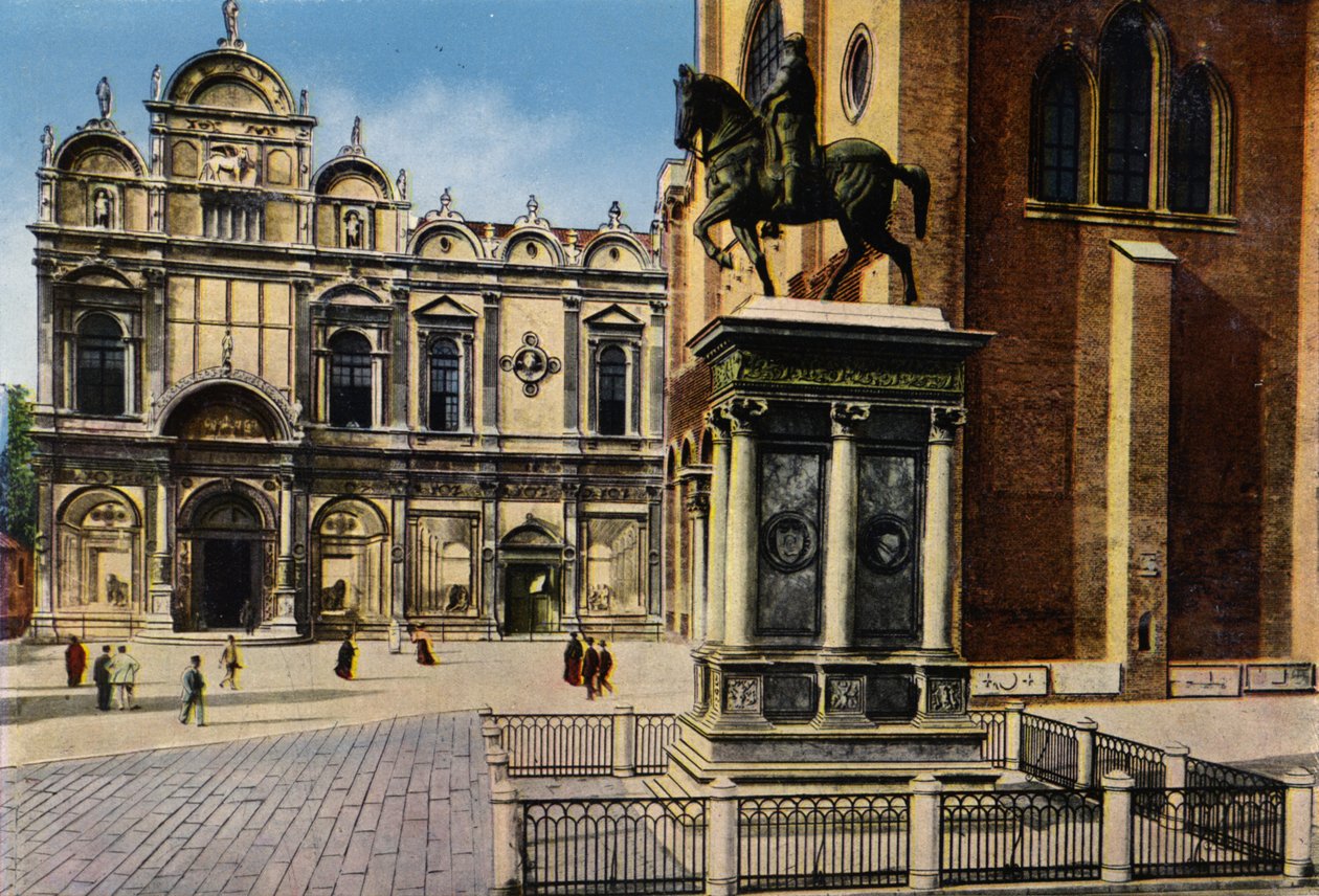 Venezia / Venice: Monumento a B Colleoni (coloured photo) da Italian Photographer