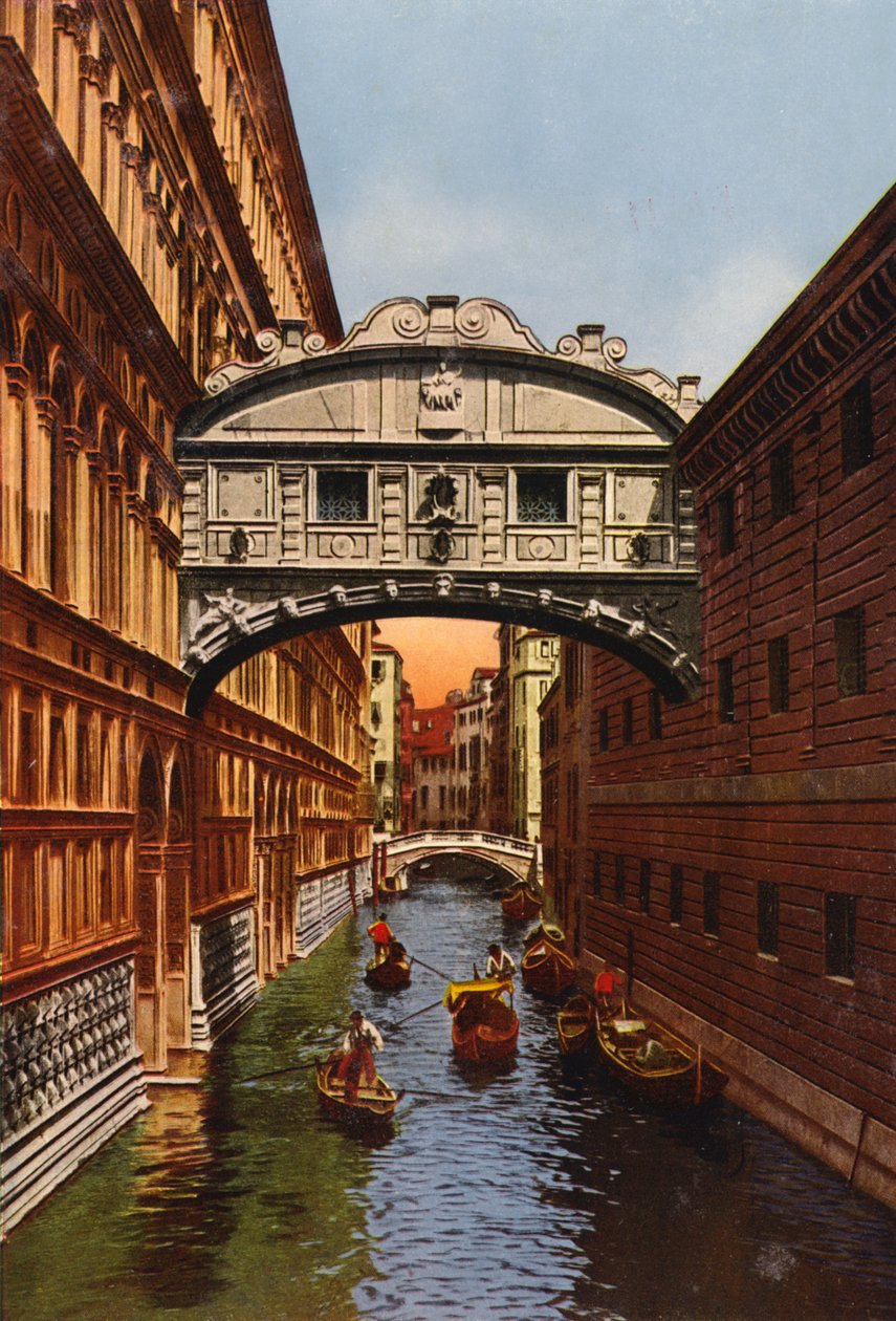 Venezia / Venice: Ponte dei Sospiri (coloured photo) da Italian Photographer