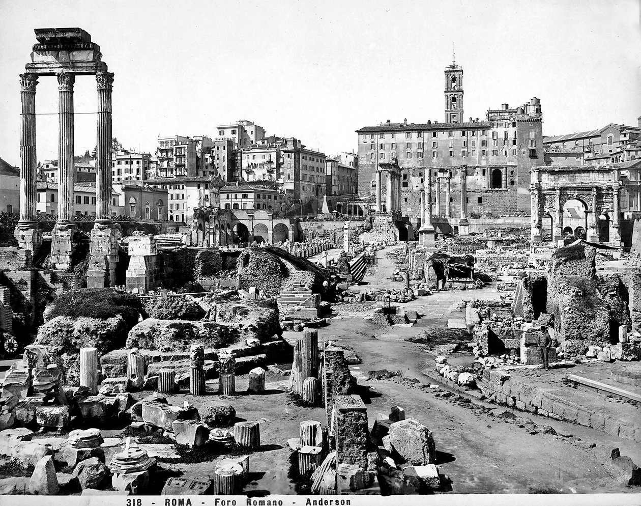 Veduta del Foro Romano, c.1890 da Italian Photographer