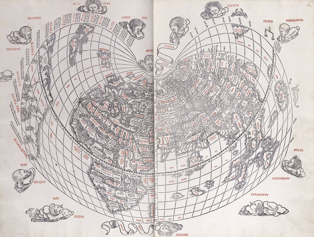 Una mappa del mondo, 1511 da Italian School