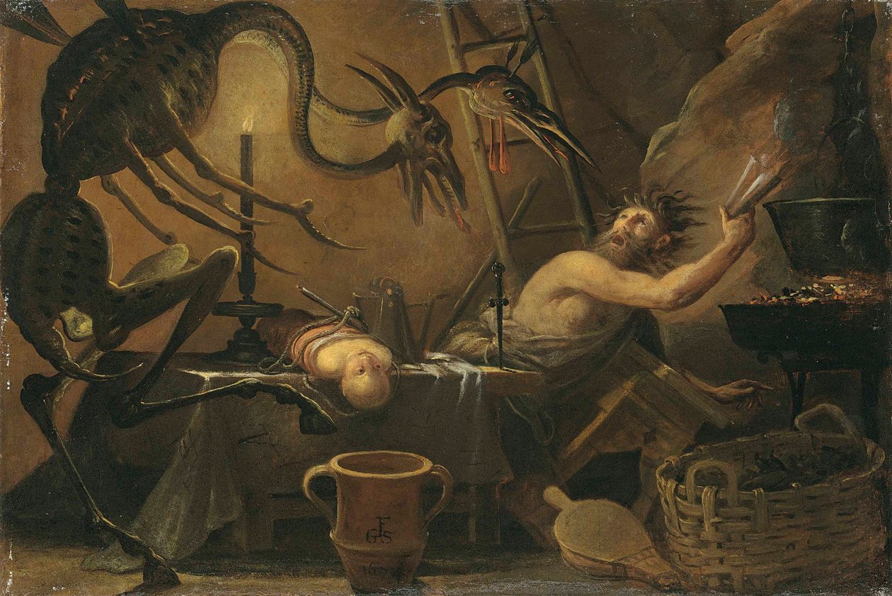 Una scena di stregoneria da Italian School