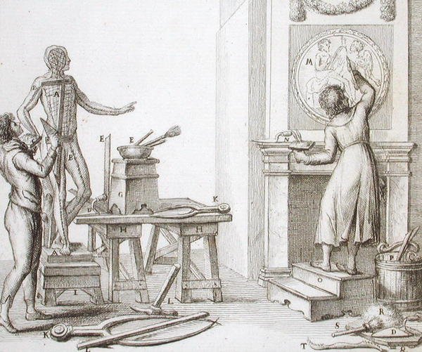 Studio di uno scultore, c.1800 da Italian School