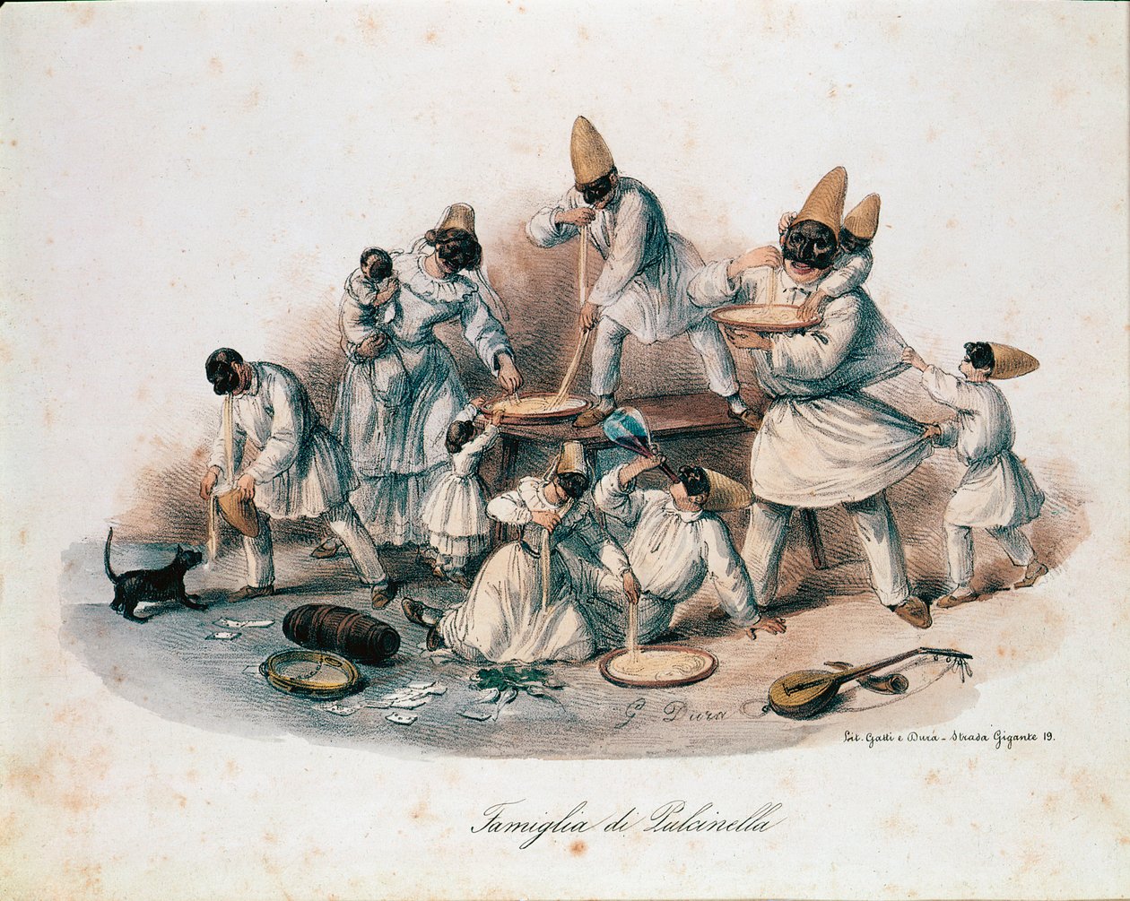 Una famiglia di pulcinella della commedia dell