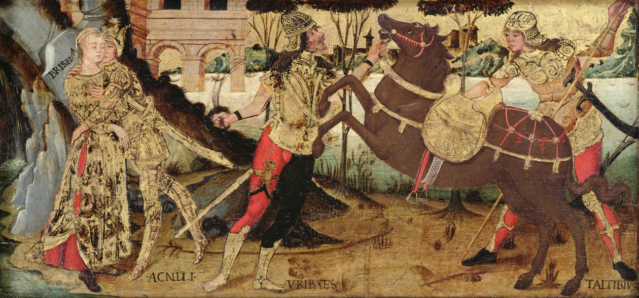 Achille che saluta Briseide, Scuola Umbra da Italian School