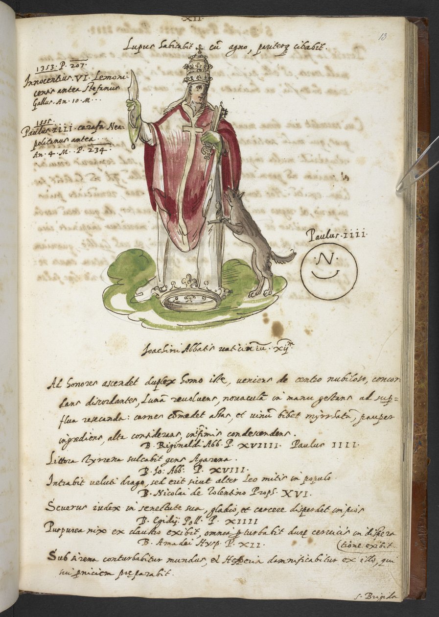 Profezie e immagini del quindicesimo Papa, di Gioacchino da Fiore da Italian School