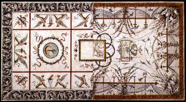 Progetti alternativi per un soffitto neoclassico, c.1800 da Italian School