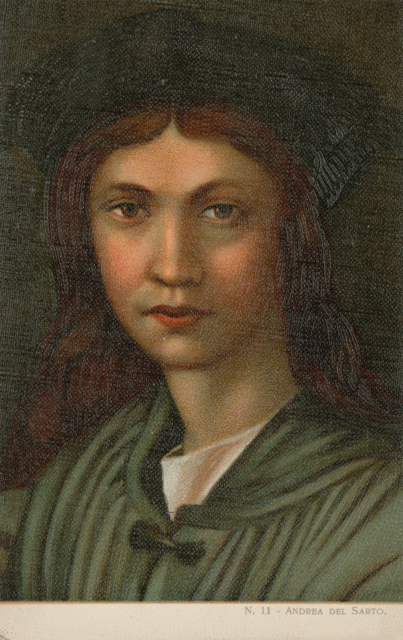 Andrea del Sarto, pittore italiano (cromolito) da Italian School
